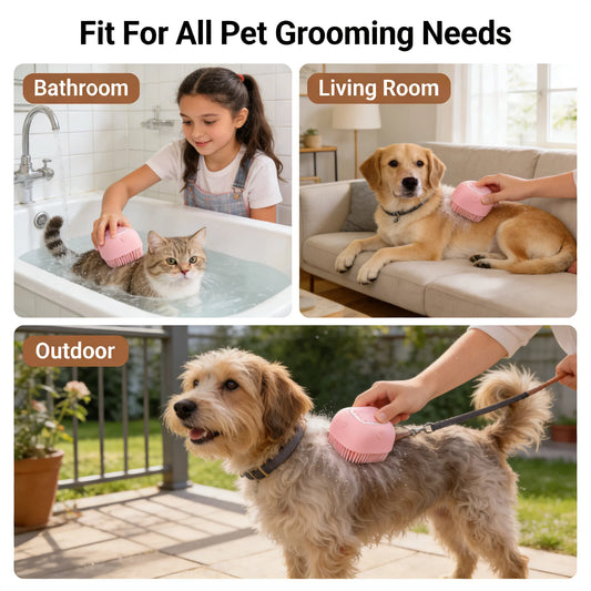 Pet Massage Shampoo Brush