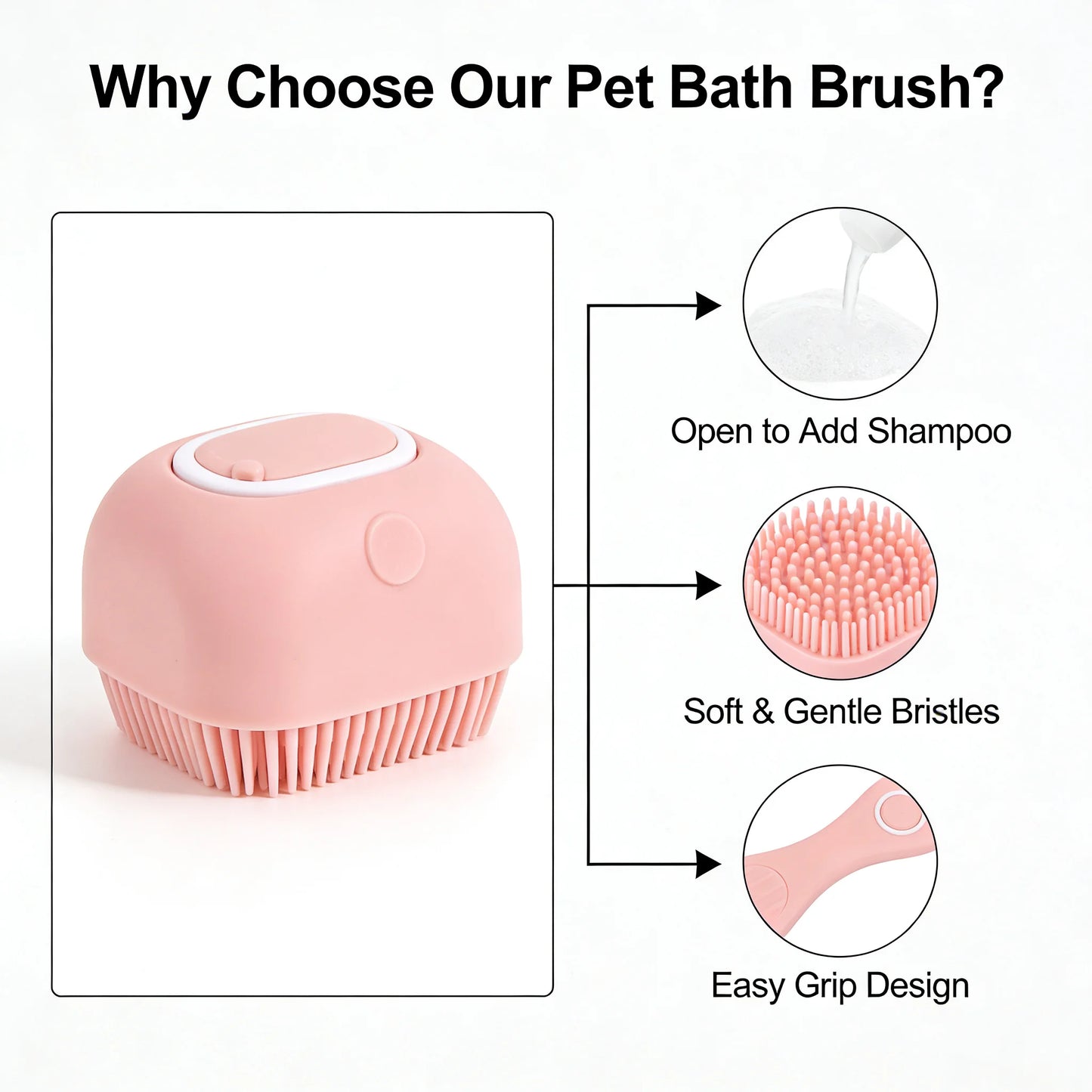 Pet Massage Shampoo Brush