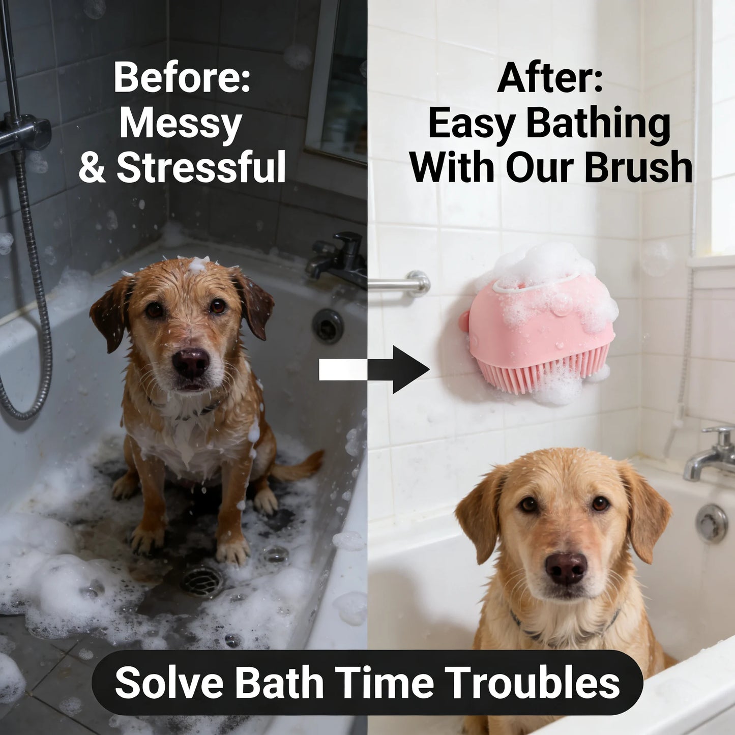 Pet Massage Shampoo Brush
