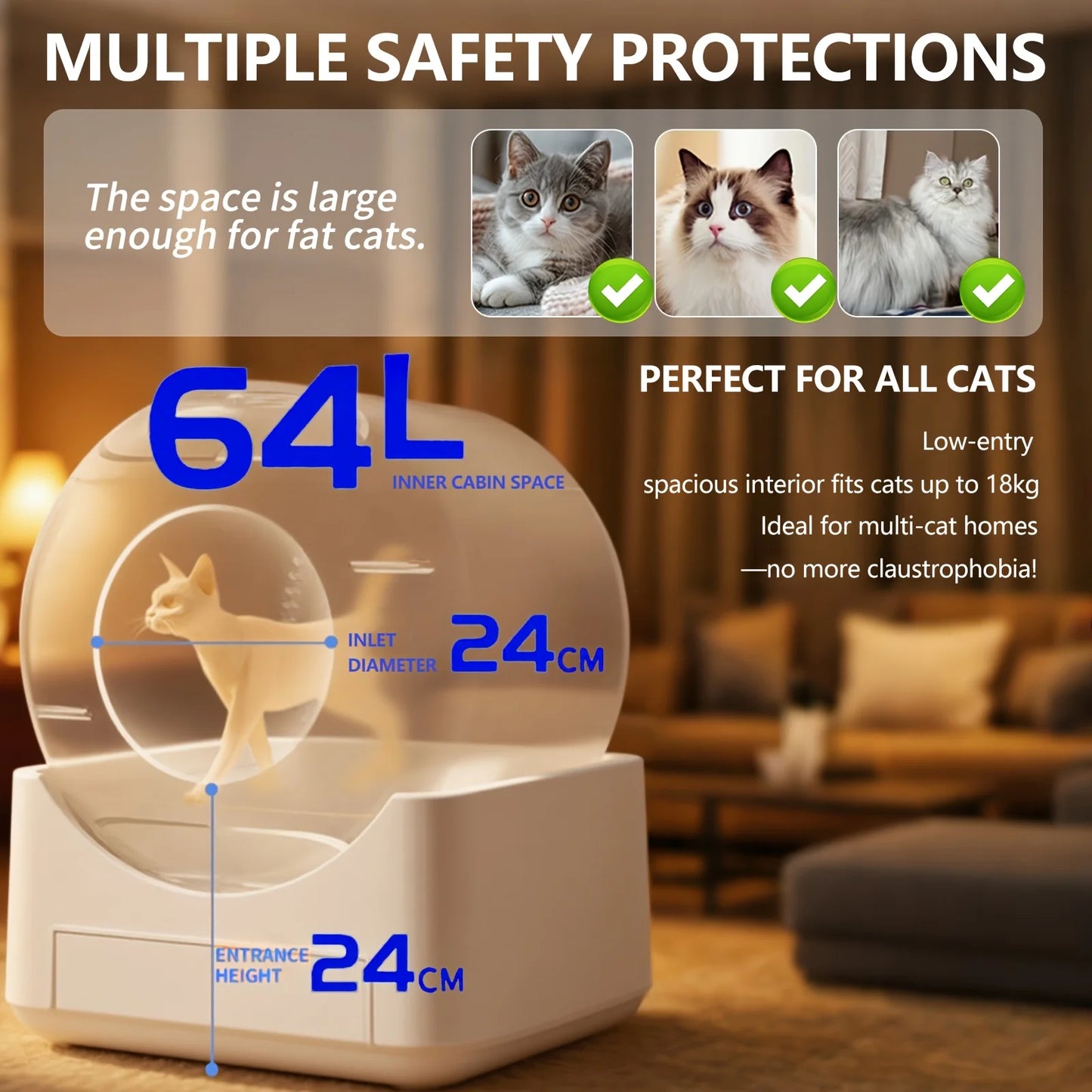 Self-Cleaning Cat Litter Box