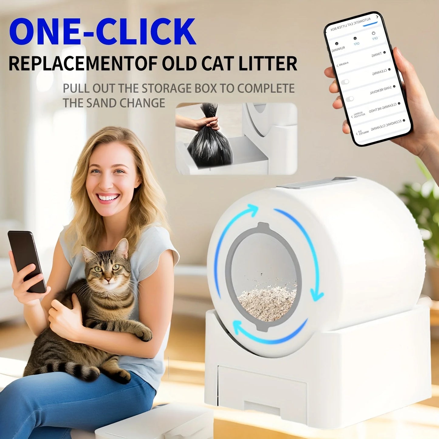 Self-Cleaning Cat Litter Box