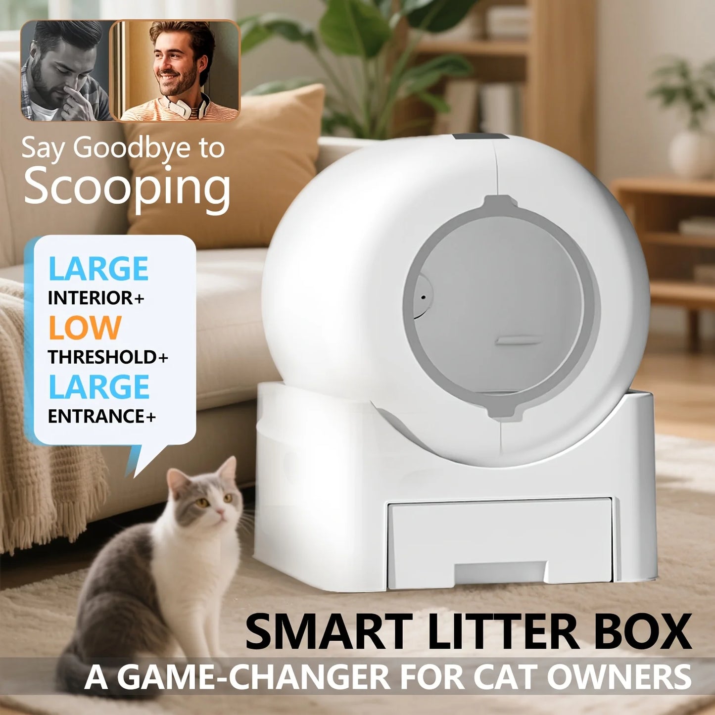 Self-Cleaning Cat Litter Box